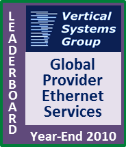 2010 Global Provider Ethernet LEADERBOARD